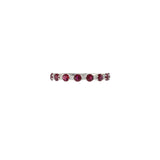 18KT White Gold Ruby and Diamond Accent Band