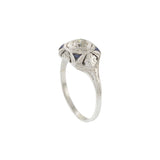 Edwardian Era 18/14KT Diamond and Sapphire Ring