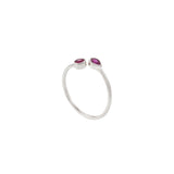 18KT White Gold Ruby Bypass Ring