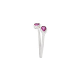 18KT White Gold Ruby Bypass Ring