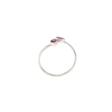 18KT White Gold Ruby Bypass Ring