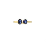 14KT Yellow Gold Double Sapphire Ring