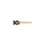 14KT Yellow Gold Double Sapphire Ring
