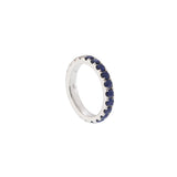 18KT White Gold Sapphire and Diamond Eternity Band
