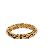 Vintage 1970s Italian Made 14KT Yellow Gold Byzantine Link Bracelet