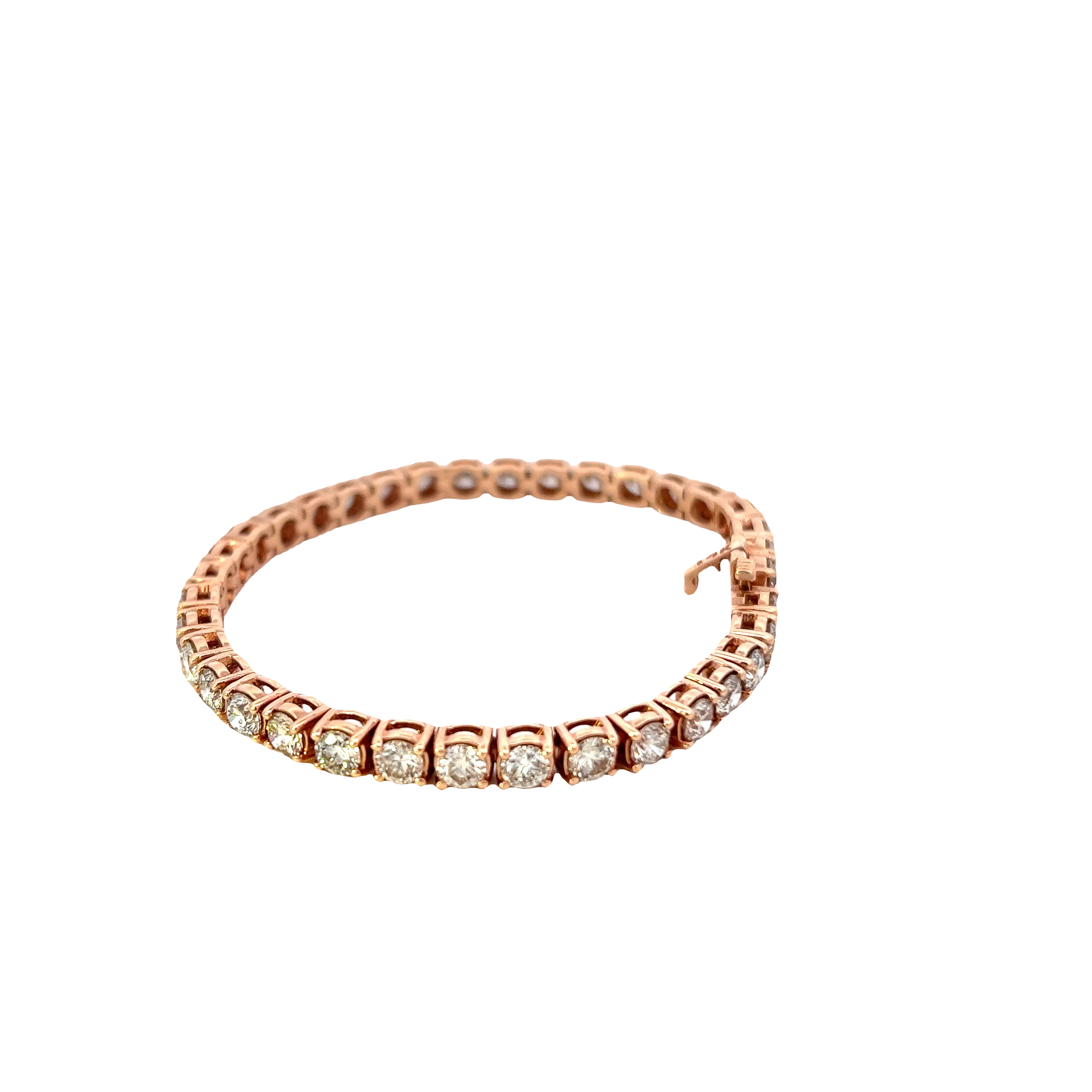 14KT Rose Gold Diamond Tennis Bracelet