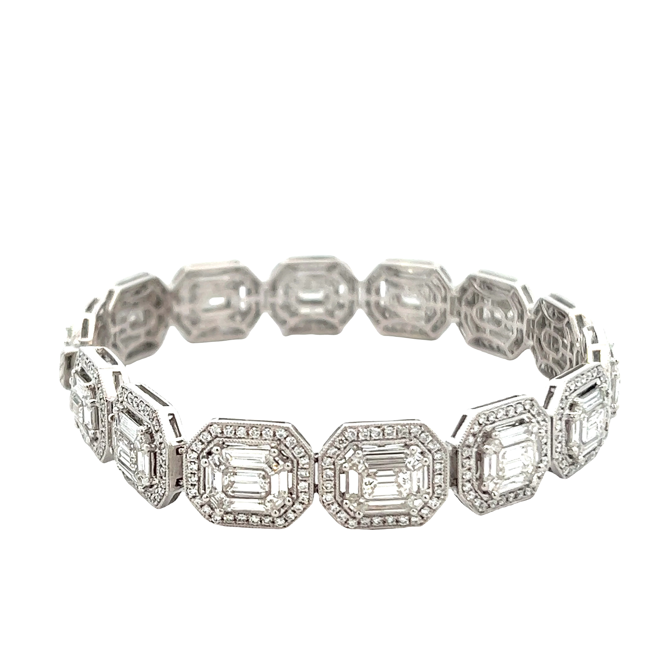 18KT White Gold Diamond Bracelet