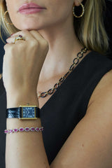 Vintage 1980's Must De Cartier Black Dial Watch