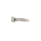 Vintage 14KT White Gold European Cut Diamond Ring