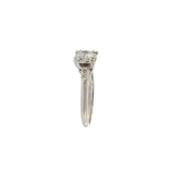 Vintage 14KT White Gold European Cut Diamond Ring