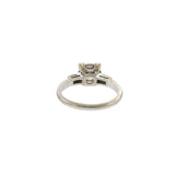 Vintage 14KT White Gold European Cut Diamond Ring