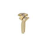 Vintage 14KT Yellow Gold Three-Section Diamond Ring