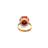 Vintage 10KT Yellow Gold Coral Ring