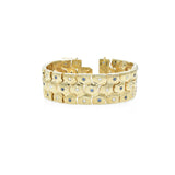 Estate 14KT Yellow Gold Sapphire And Diamond Bracelet