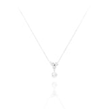 Estate 14KT White Gold Old European Cut Diamond Necklace