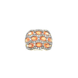 18kt Yellow Gold Champagne Diamond and Orange Sapphire Ring