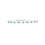 18kt White Gold Emerald Diamond Bangle