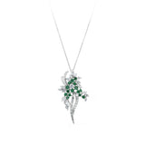 Estate 1930s Diamond And Emerald Pendant
