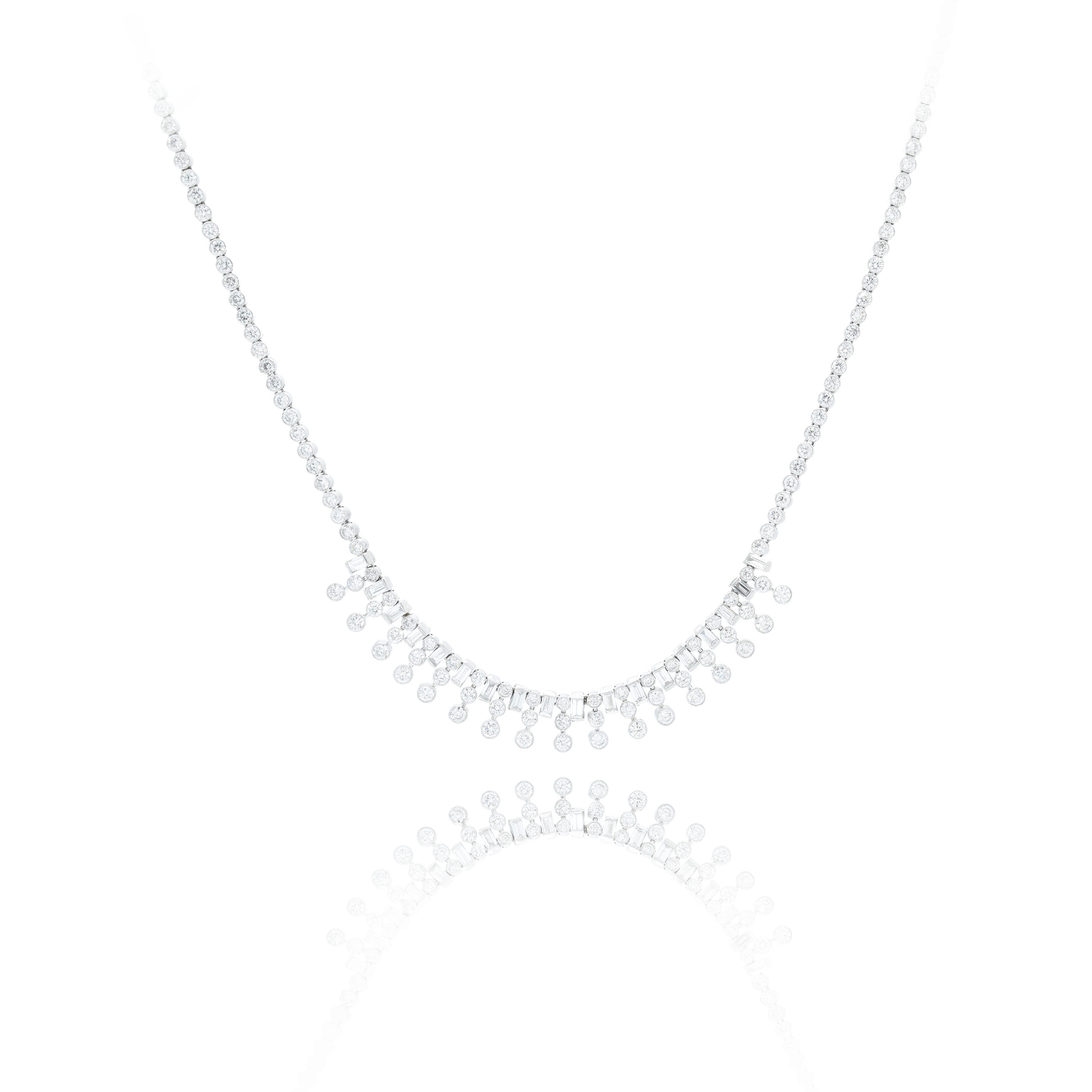 Estate Platinum 12.25CT Diamond Necklace