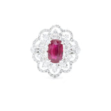 18kt White Gold Ruby and Diamond Ring