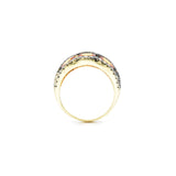 18kt Yellow Gold Champagne Diamond and Orange Sapphire Ring