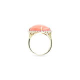 18kt Yellow Gold Coral and Pink Sapphire Ring