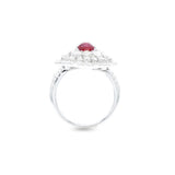 18kt White Gold Ruby and Diamond Ring