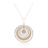 18kt Rose Gold Champagne Diamond Circle Pendant