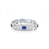 Vintage Art Deco Diamond And Sapphire Bracelet