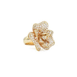 18kt Rose Gold Diamond Flower Ring