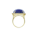 Lapis and Diamond Ring Set in 18kt Yellow Gold