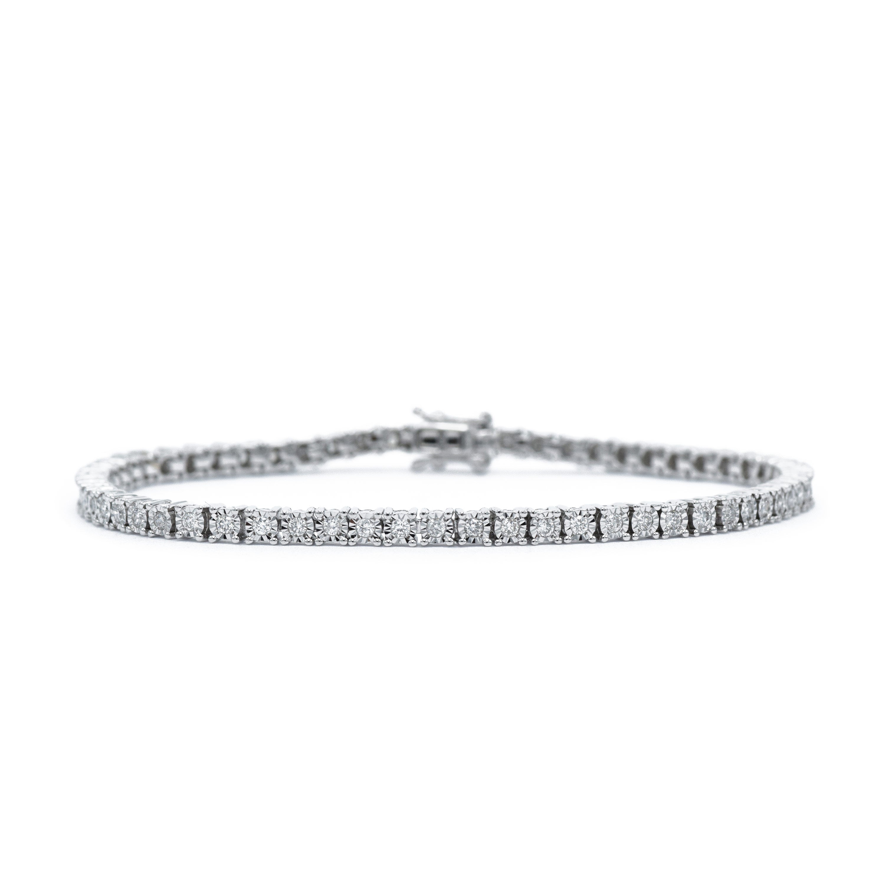 14KT White Gold 1.00CT Diamond Tennis Bracelet