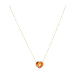 18kt Yellow Gold Heart-Shaped Citrine Pendant