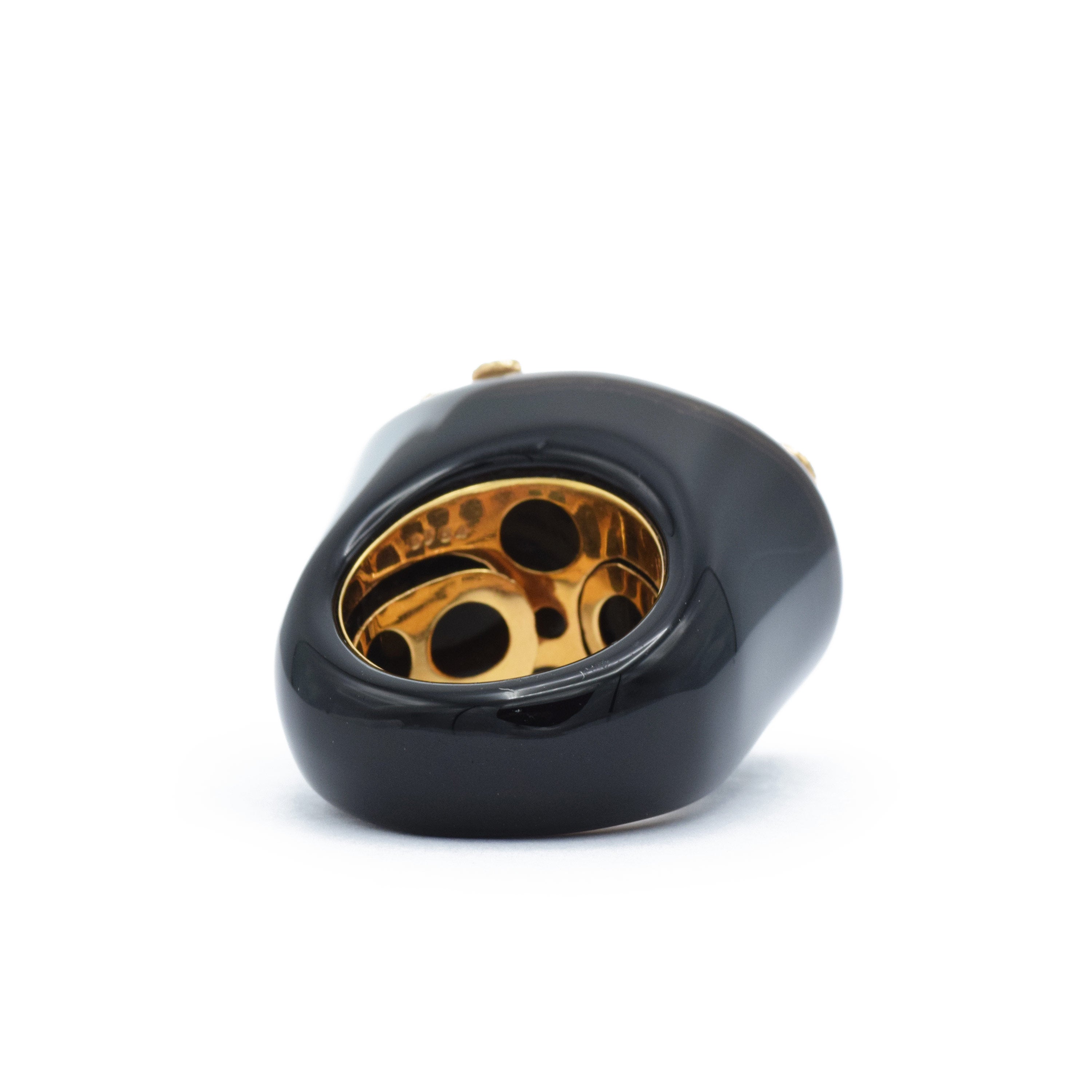 18kt Rose Gold, Diamond and Agate Ring