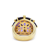 18KT Estate Amethyst Gold Dome Ring