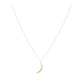 14KT Yellow Gold Crescent Moon Necklace