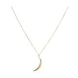 14KT Yellow Gold Crescent Moon Necklace