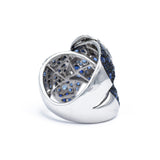 Sapphire and Diamond Buckle Ring