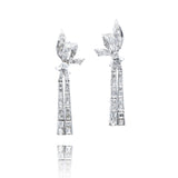 Vintage 1930s Ribbon Diamond Earrings