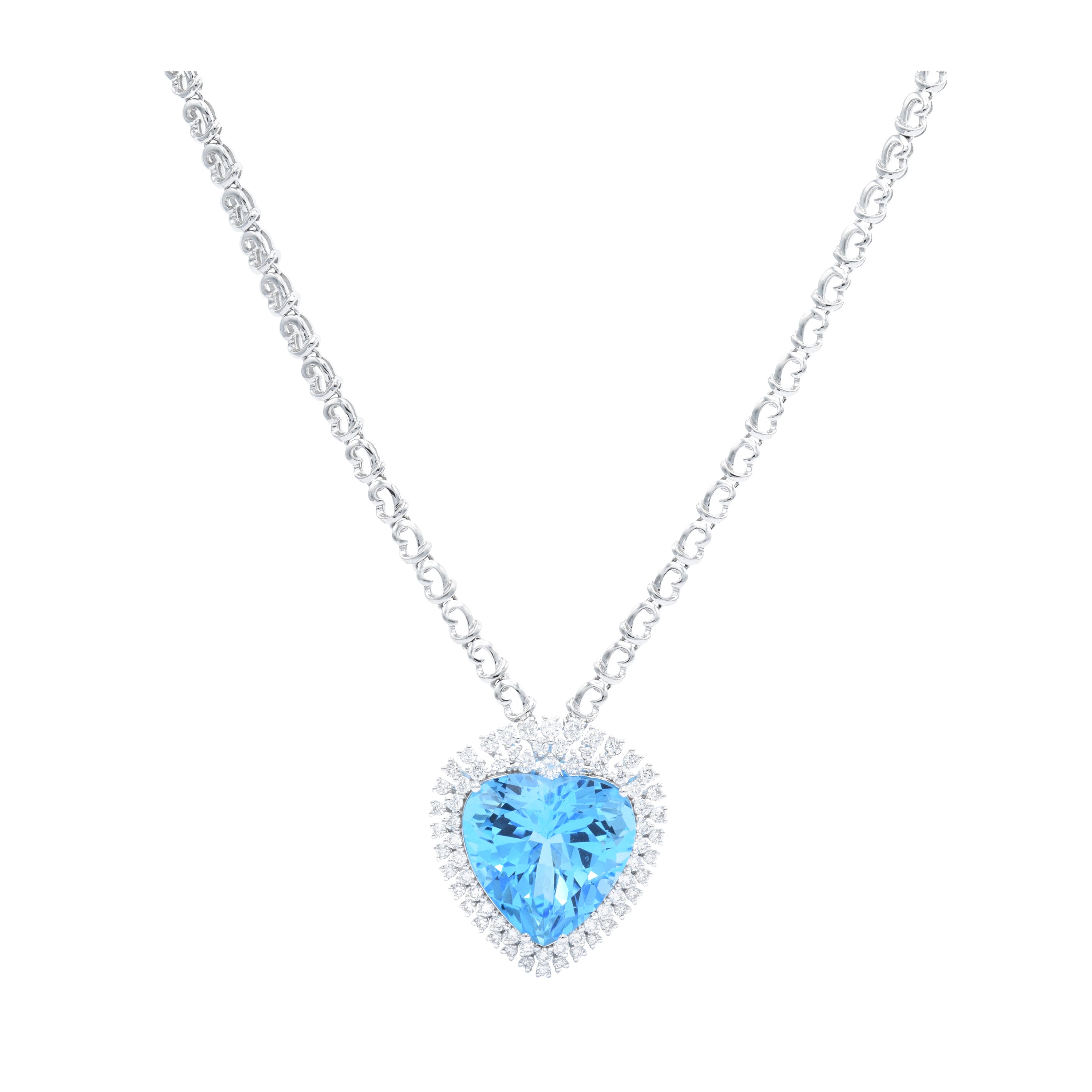 Blue Topaz Pendant Necklace