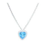 Blue Topaz Pendant Necklace