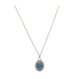 14KT Rose Gold, Opal And Diamond Pendant