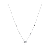 14KT White Gold Diamond Cluster Pendant