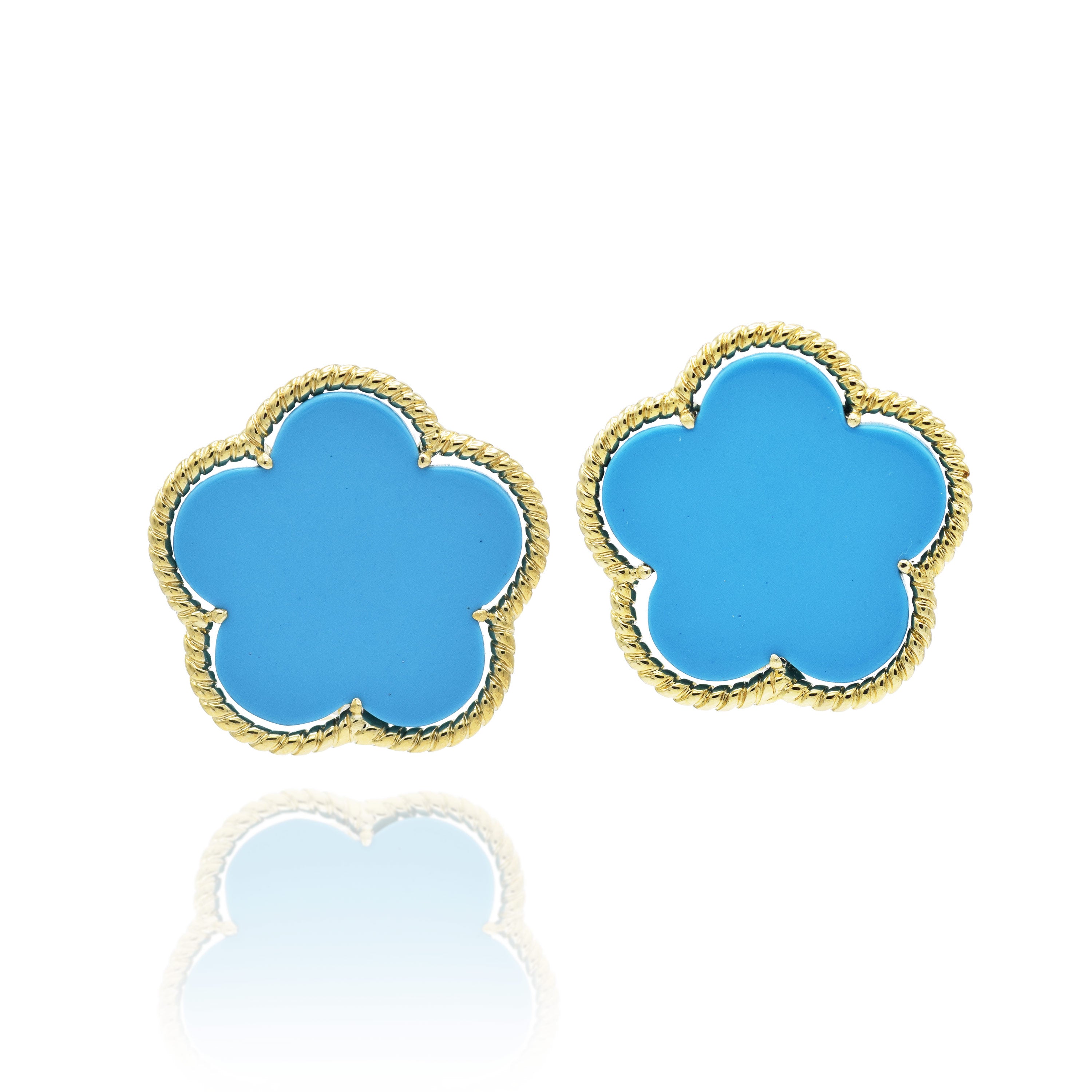 Turquoise Flower Earrings