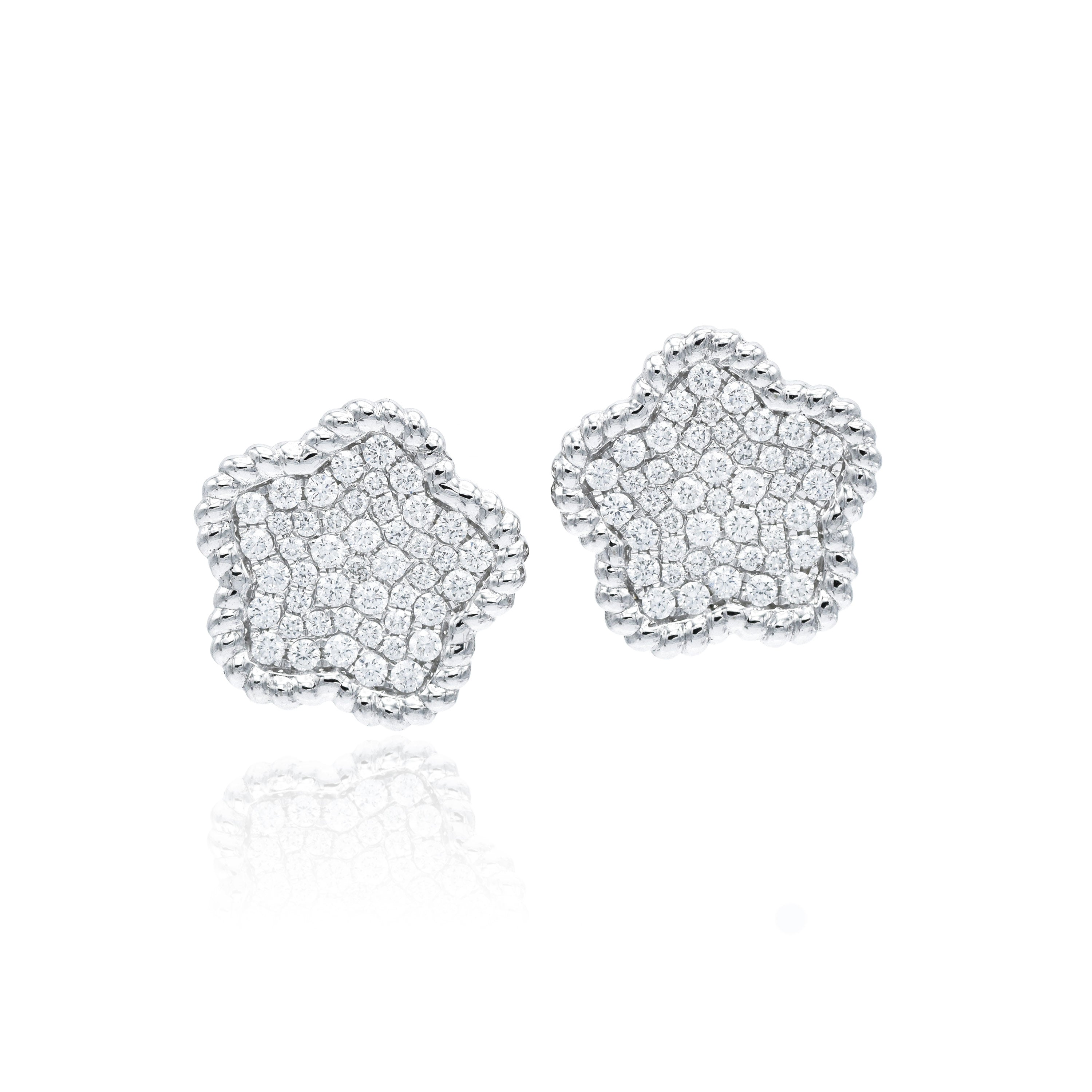 Diamond Flower Earrings