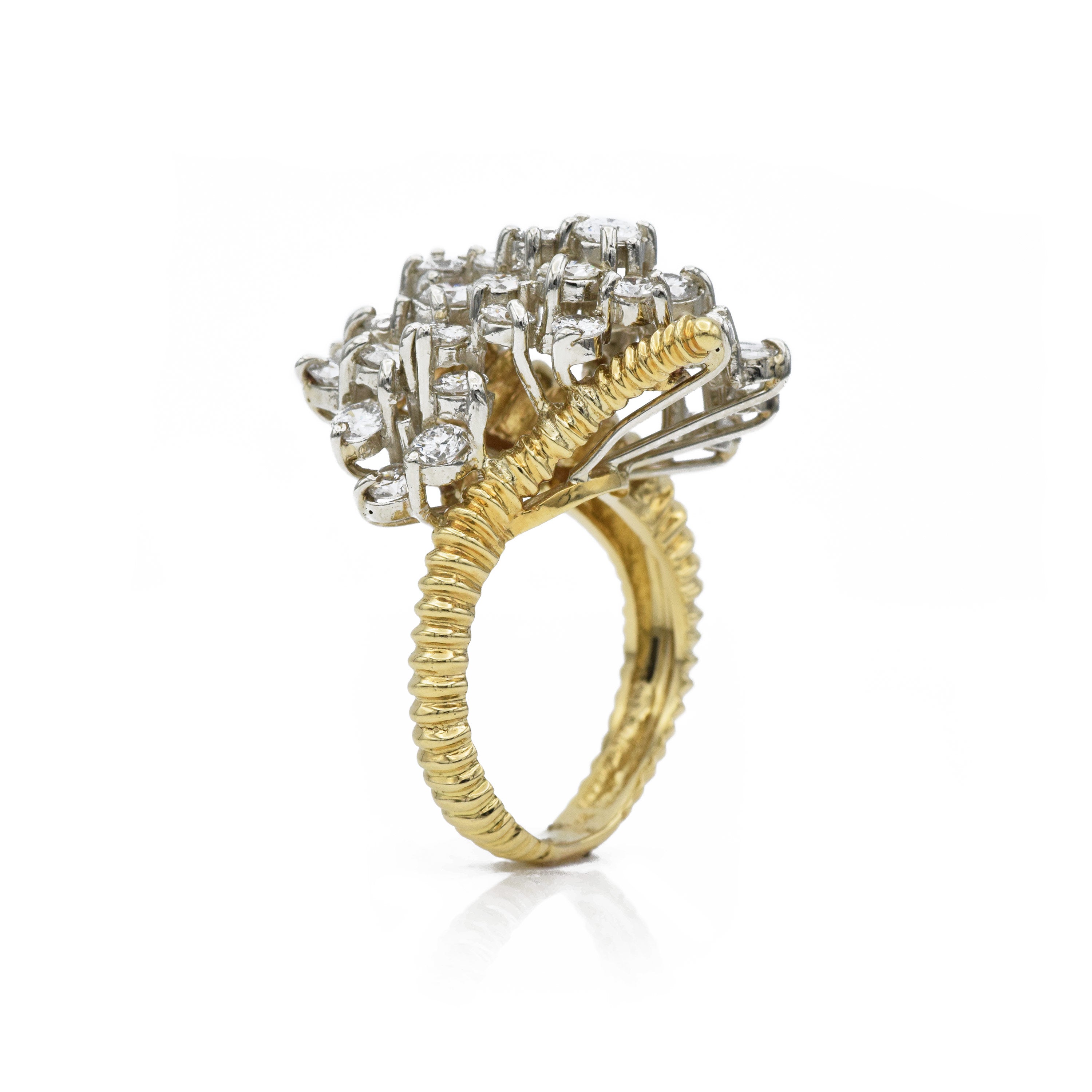 1970s diamond shop cluster ring