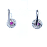 Estate Pink Tourmaline And Diamond Earrings