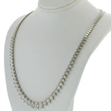 14KT White Gold Pear Shape Diamond Necklace – 4.00CT TW