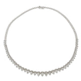 14KT White Gold Pear Shape Diamond Necklace – 4.00CT TW