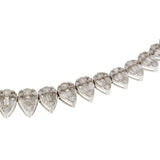 14KT White Gold Pear Shape Diamond Necklace – 4.00CT TW
